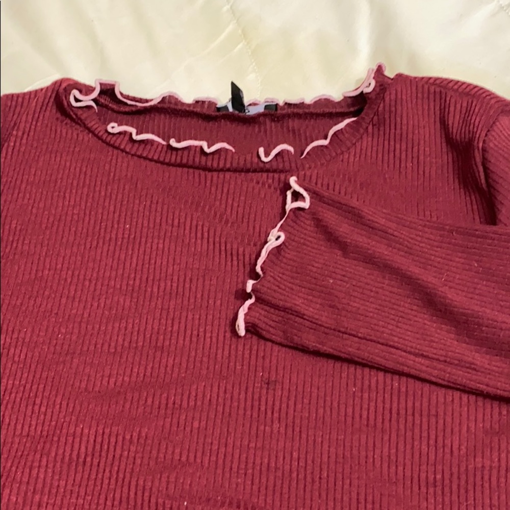 Burgundy crop top